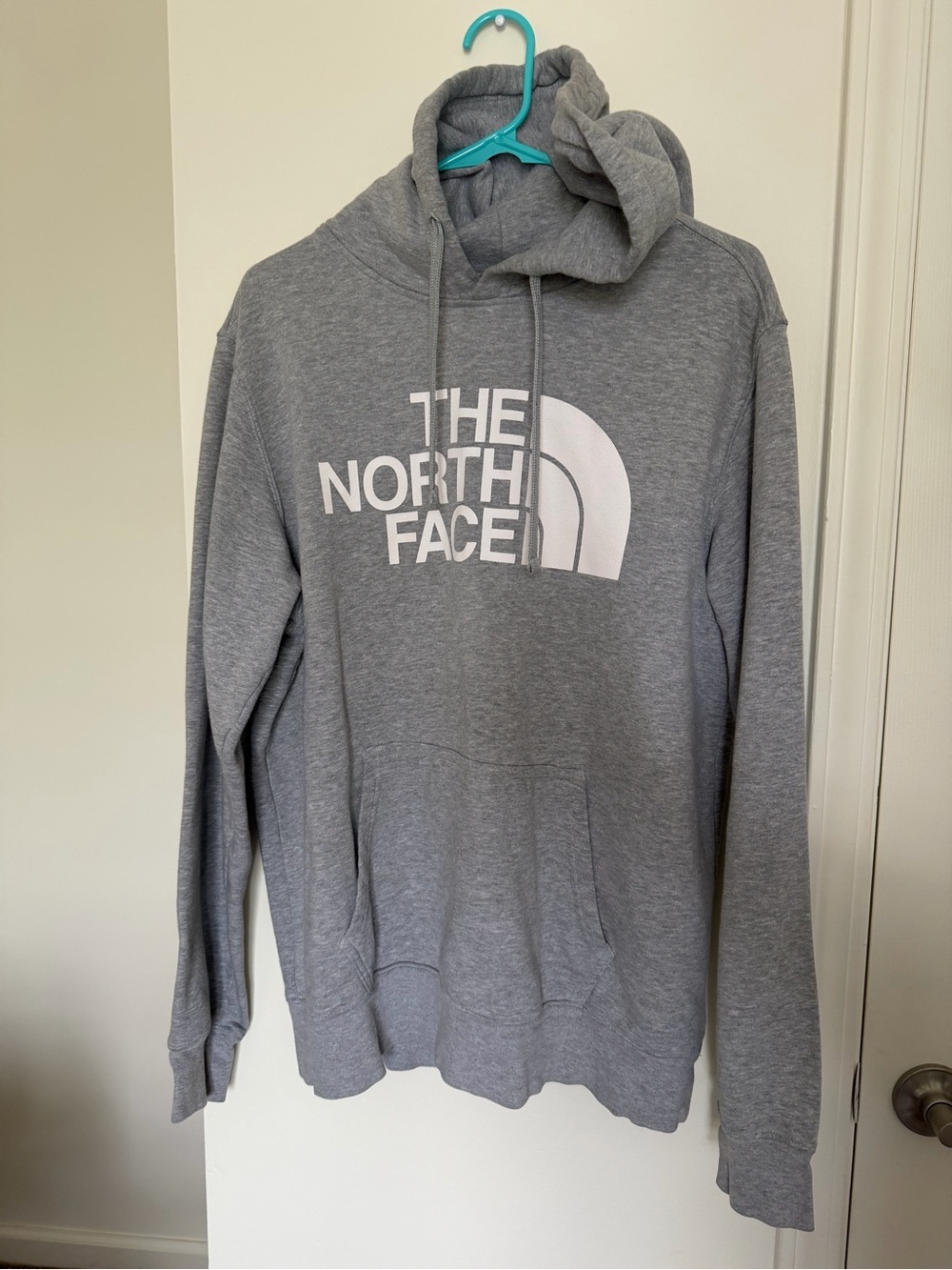 The North Face Gray Hoodie with White Logo